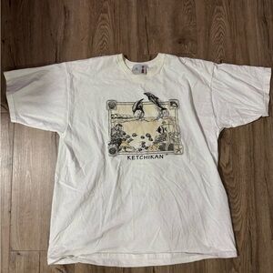 White Graphic Short Sleeve Tee - Men's Crewneck